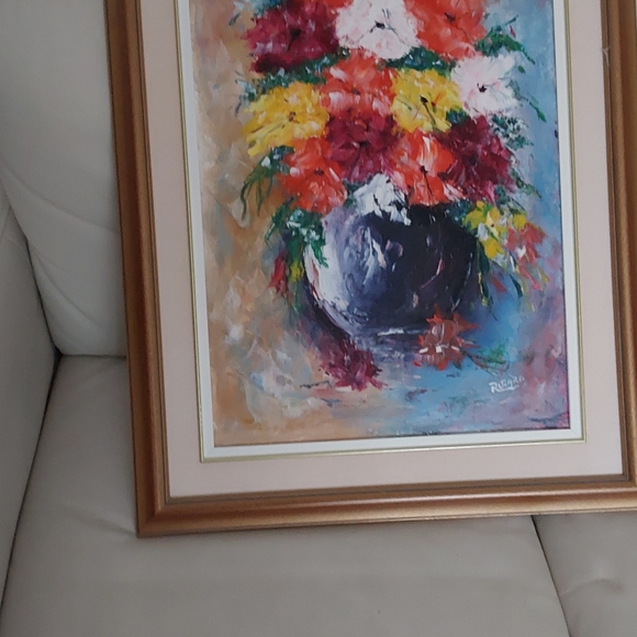 Oil painting by R Viard. Rare find - Picture 4 of 5
